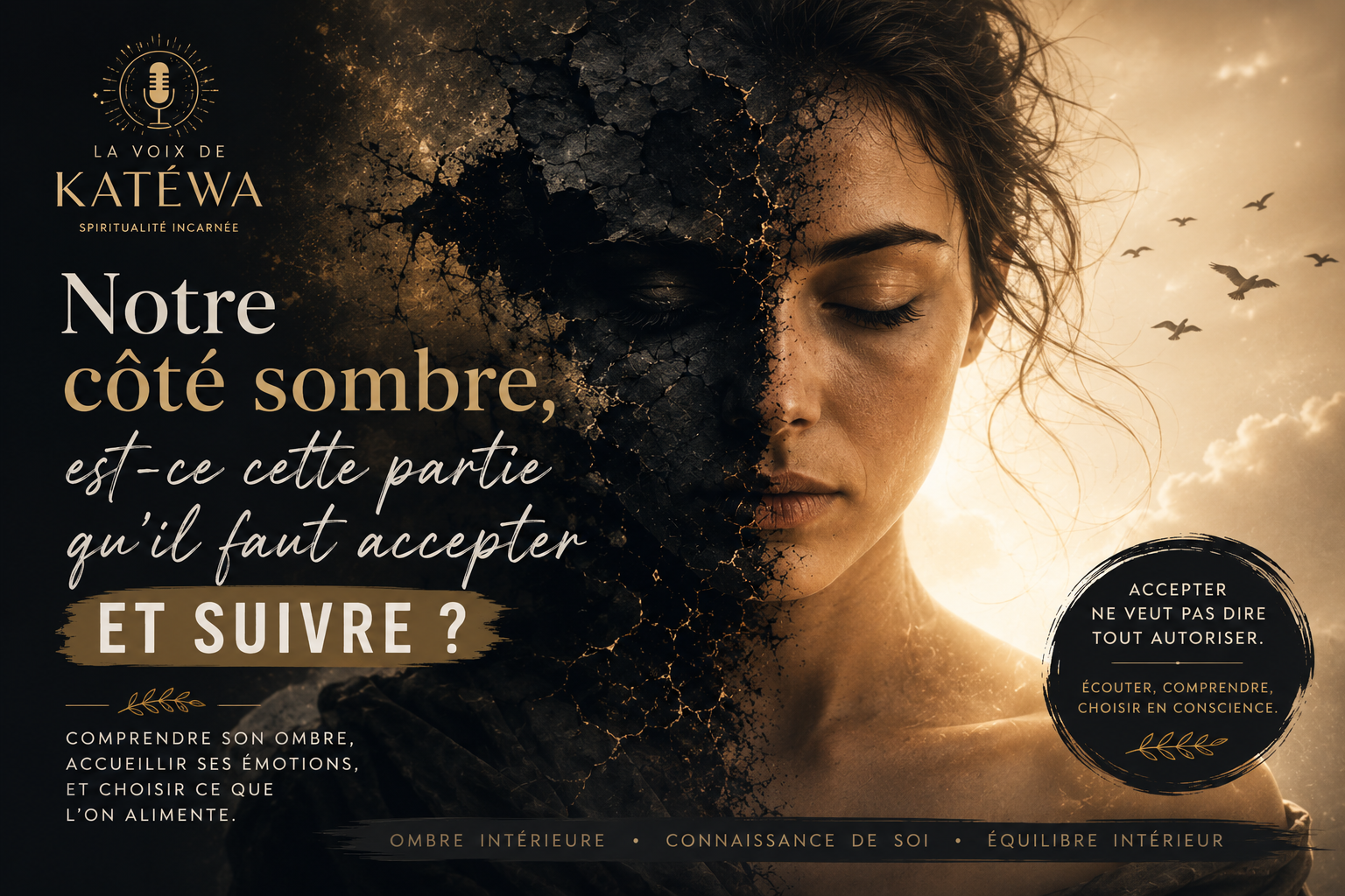 Portrait féminin entre ombre et lumière, couverture de l’article Notre côté sombre.